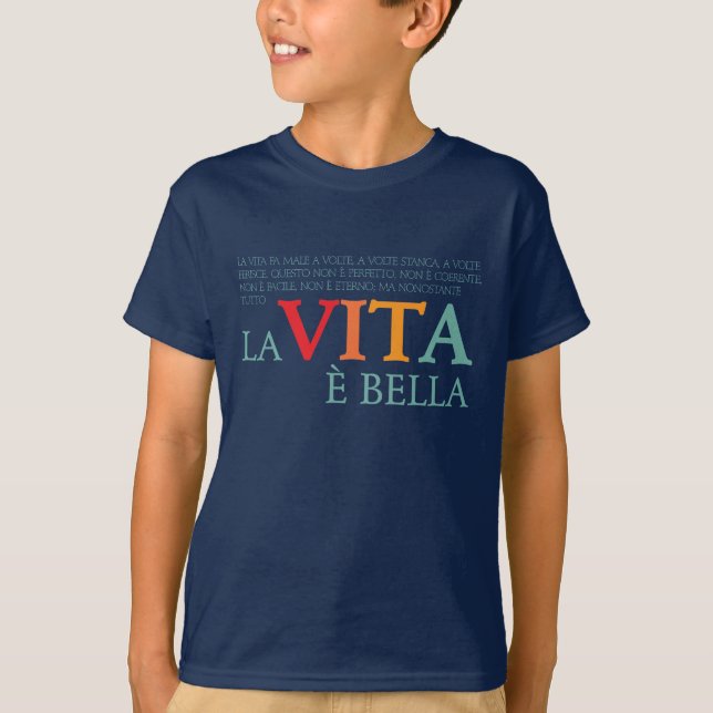 Das Leben ist schön T-Shirt (Vorderseite)
