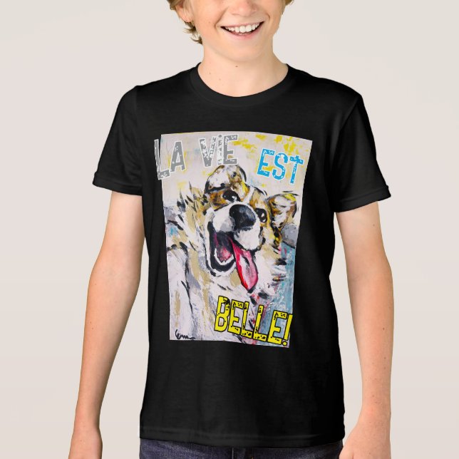 Das Leben ist schön! Tri-Blend Shirt (Vorderseite)