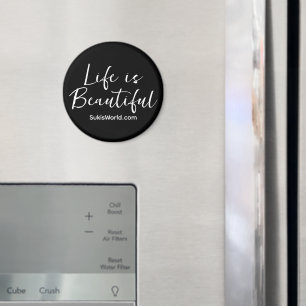Das Leben ist schöne Black Brand Blog Website Magnet