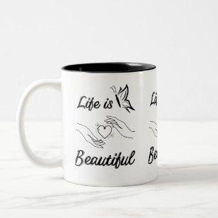 Das Leben ist schöne Getränke Becher Zweifarbige Tasse