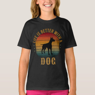 DAS LEBEN IST SCHÖNER MIT EINEM HUND T-Shirt