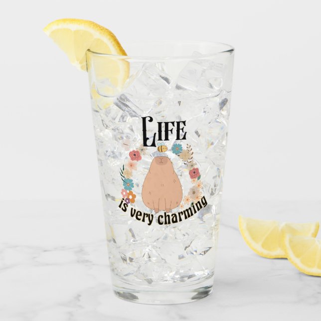 Das Leben ist sehr charmant.w Glas (Vorderseite Ice)