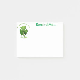 Das Leben ist seltsam. Irisches Design erinnert mi Post-it Klebezettel