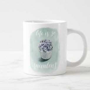 Das Leben ist Sukkulär I Jumbo-Tasse