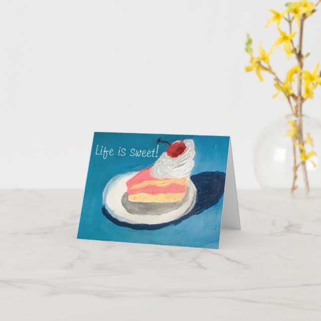 Das Leben ist süß! Karte (Gelbe Blume)