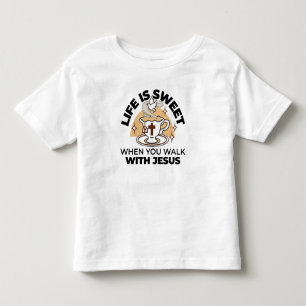 Das Leben ist süß mit Jesus - Christlicher Glaube  Kleinkind T-shirt