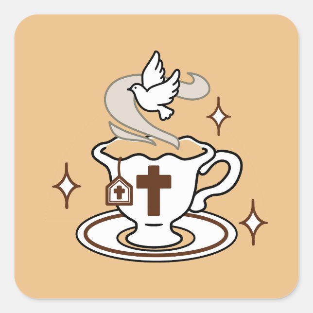 Das Leben ist süß mit Jesus - Christlicher Glaube  Quadratischer Aufkleber (Vorderseite)