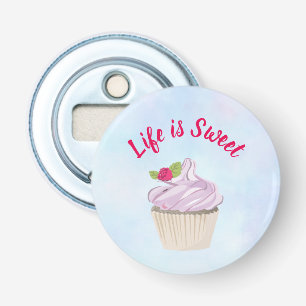 Das Leben ist süß rosa Cupcake Flaschenöffner