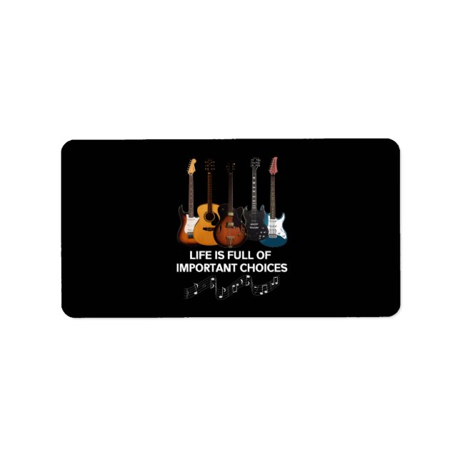 Das Leben ist voller wichtiger Entscheidungen Gita Adressaufkleber (Vorne)