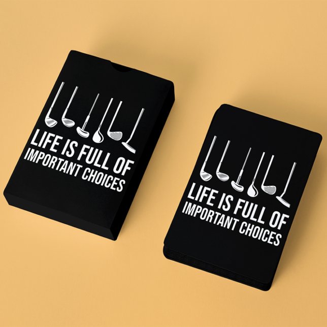 Das Leben ist voller wichtiger Entscheidungen Golf Spielkarten (Life is Full Of Important Choices Golf Christmas Playing Cards)