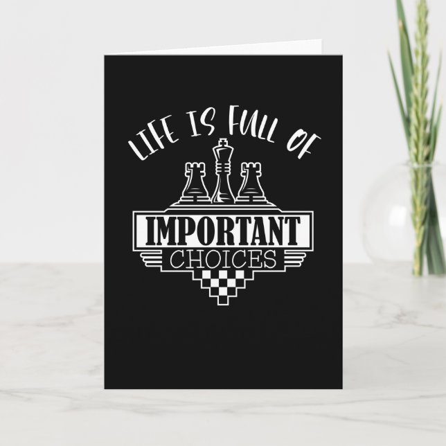 Das Leben ist voller wichtiger Entscheidungen Scha Karte (Vorderseite)