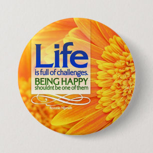 Das Leben ist vom Herausforderungs-motivierend Button