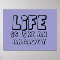 Das Leben ist wie ein analoges lustiges Poster
