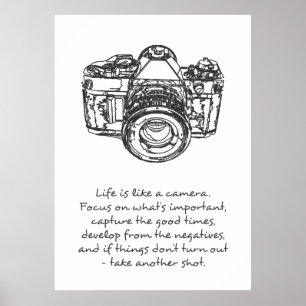 Das Leben ist wie ein Foto-Zitat-Poster Poster