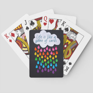 Das Leben ist wie ein Kartenspiel lustiger Spruch Spielkarten