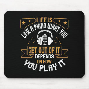 Das Leben ist wie ein Klavier Mousepad
