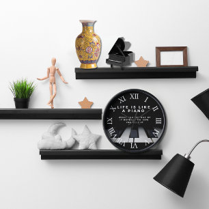 Das Leben ist wie ein Piano Inspiration römischen Uhr