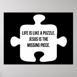 Das Leben ist wie ein Puzzle Poster