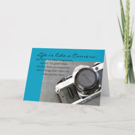 Das Leben ist wie eine Kamera-Grußkarte Karte