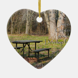 das Leben ist wie eine Kamera Keramikornament