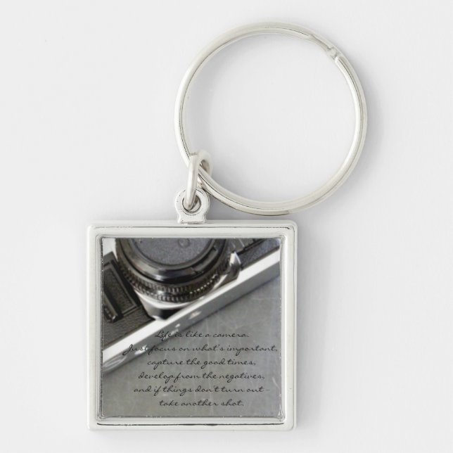 Das Leben ist wie eine Kamera-Schlüsselkette Schlüsselanhänger (Vorne)