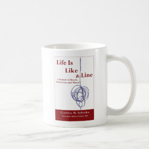 Das Leben ist wie eine Linie Kaffee-Tasse Tasse