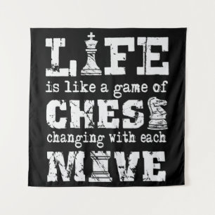 Das Leben ist wie eine Partie Schach - sich mit je Wandteppich