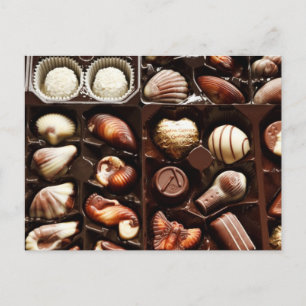 Das Leben ist wie eine Schachtel Pralinen süße Nac Postkarte