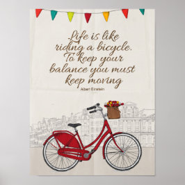 Das Leben ist wie Fahrrad fahren Poster