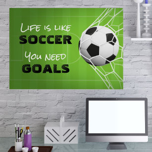 Das Leben ist wie Fußball Poster