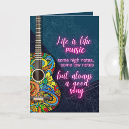 Das Leben ist wie Musik, immer ein gutes Lied Karte