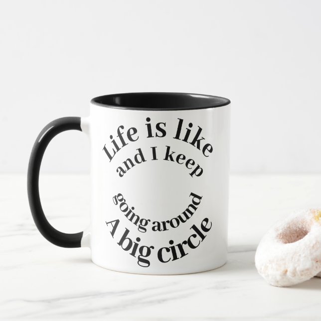 Das Leben ist wie Typografie Mod-Spaß Tasse (Mit Donut)