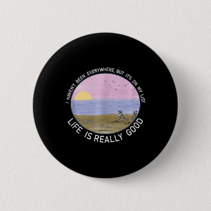 Das Leben ist wirklich gutes Sommer-Strandurlaub-G Button