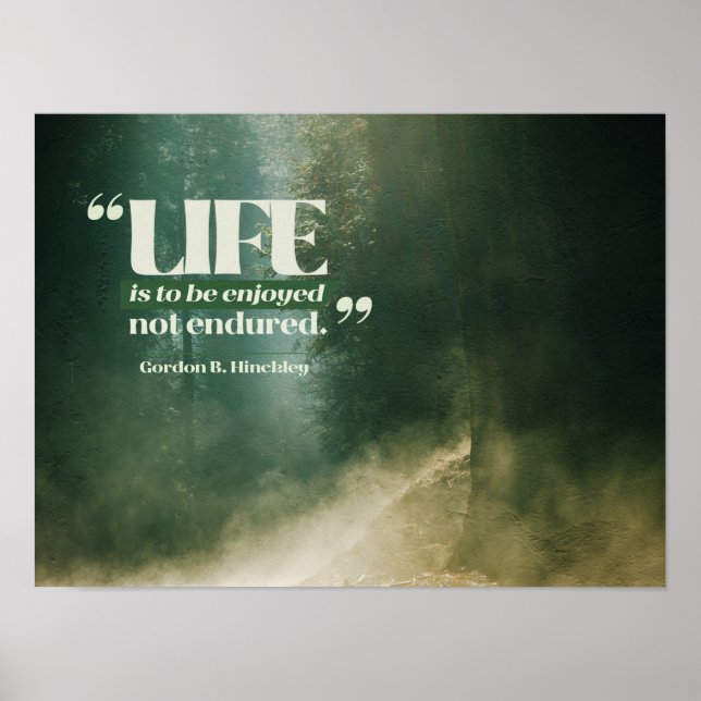 Das Leben ist zu genießen Poster (Vorne)