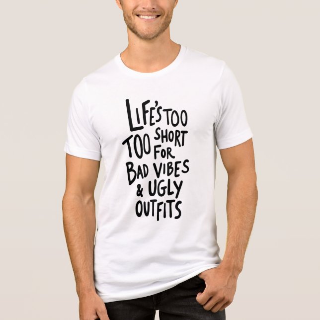Das Leben ist zu Kurz Tri-Blend Shirt (Vorderseite)