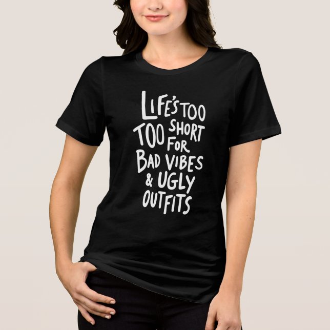 Das Leben ist zu Kurz Tri-Blend Shirt (Vorderseite)