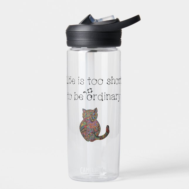 Das Leben ist zu kurz Trinkflasche (Links)