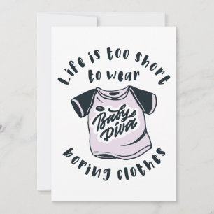Das Leben ist zu kurz, um langweilige Kleidung zu  Einladung