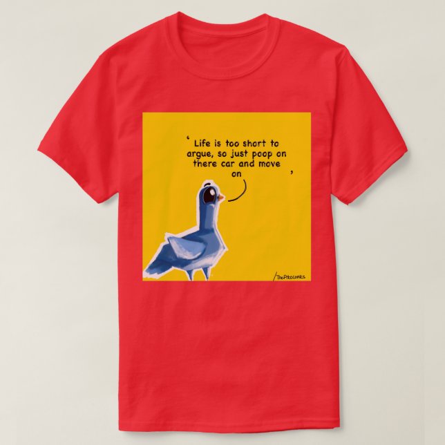 Das Leben ist zu kurz, um zu argumentieren, Piko d T-Shirt (Design vorne)