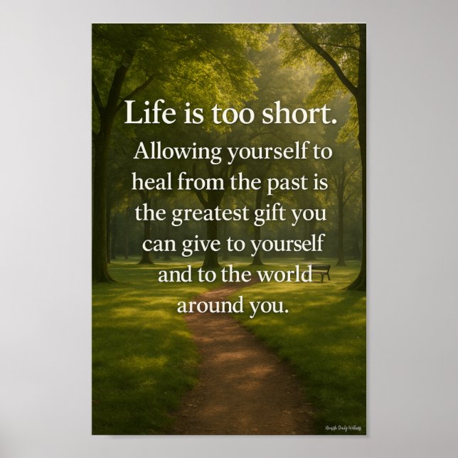 Das Leben ist zu Kurz Wall Art Poster (Vorne)