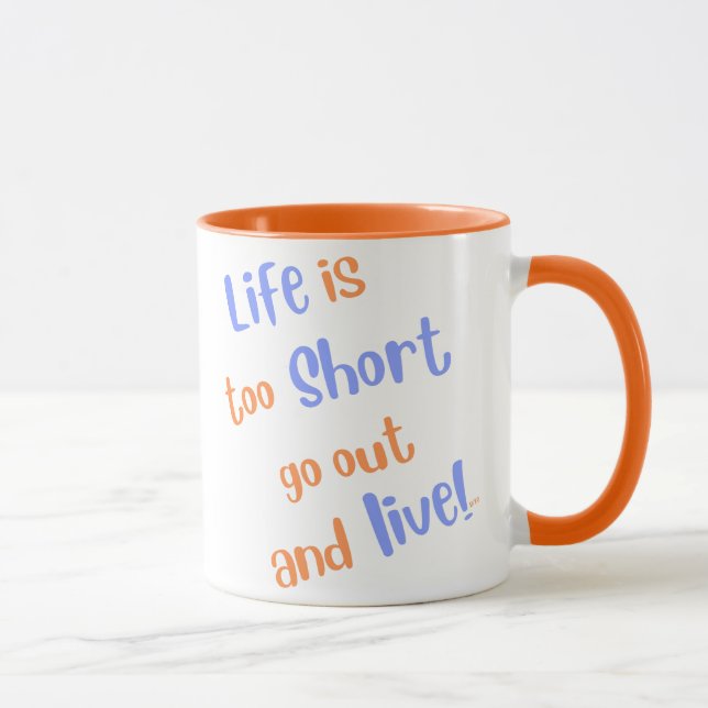 Das Leben ist zu Kurze BFTG-Kaffee-Tasse Tasse (Rechts)