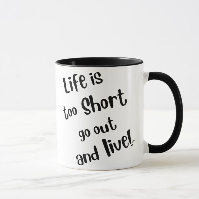 Das Leben ist zu Kurze BFTG-Kaffee-Tasse Tasse (Rechts)