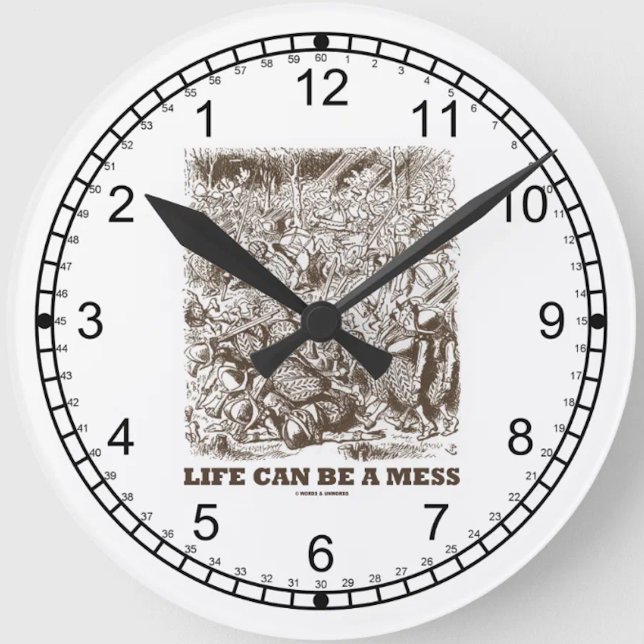 Das Leben kann ein Mess Wonderland Rückwärts Uhr G (Showcase your Wonderland attitude with this backward clock w/ the caption "Life Can Be A Mess")