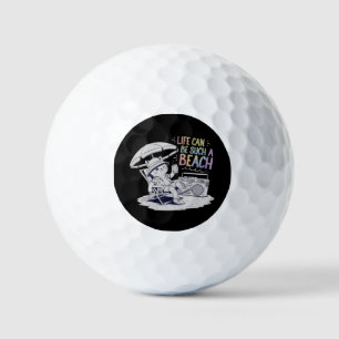 Das Leben kann so ein Beach Fun und entspanntes Le Golfball