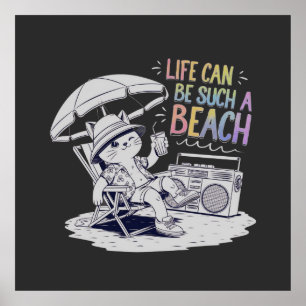 Das Leben kann so ein Beach Fun und entspanntes Le Poster