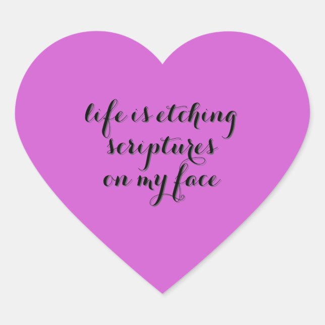 Das Leben macht 2 Herz-Aufkleber (Vorderseite)