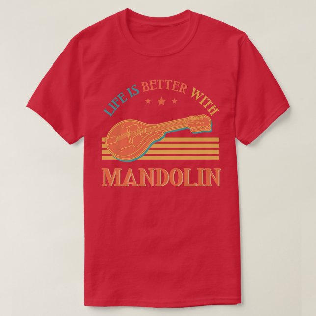 Das Leben mit Mandolin Musician Bluegrass Folklore T-Shirt (Design vorne)
