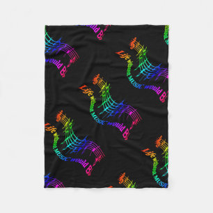 Das Leben ohne Musik wäre ein Spaß-Zitat Fleecedecke