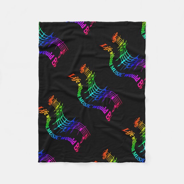 Das Leben ohne Musik wäre ein Spaß-Zitat Fleecedecke (Vorderseite)