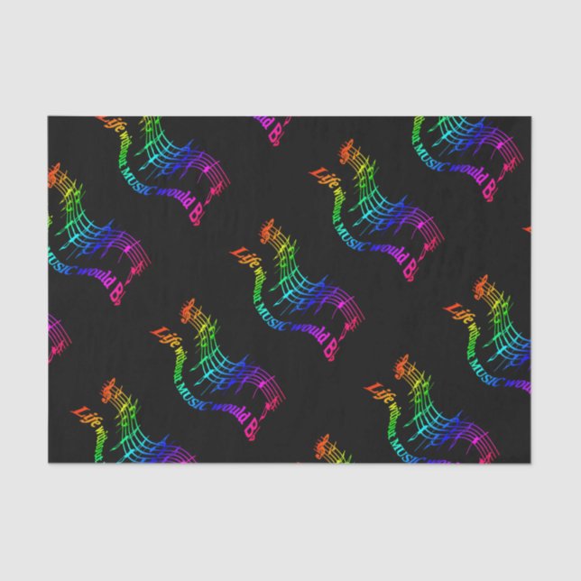 Das Leben ohne Musik wäre ein Spaß-Zitat Seidenpapier (Vorderseite)